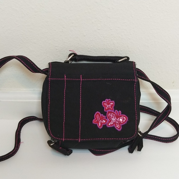 pink butterfly purse